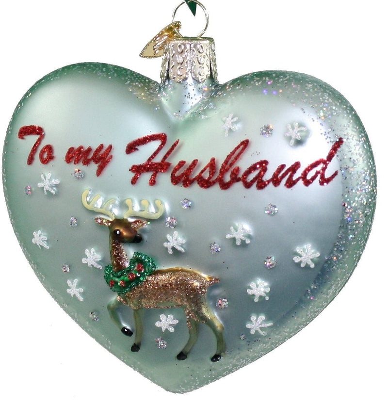 Old World Christmas Spouse Heart Glass Blown Ornament - Wife - Shelburne Country Store
