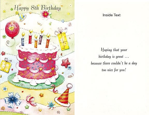 Happy 8th Birthday Card - Shelburne Country Store