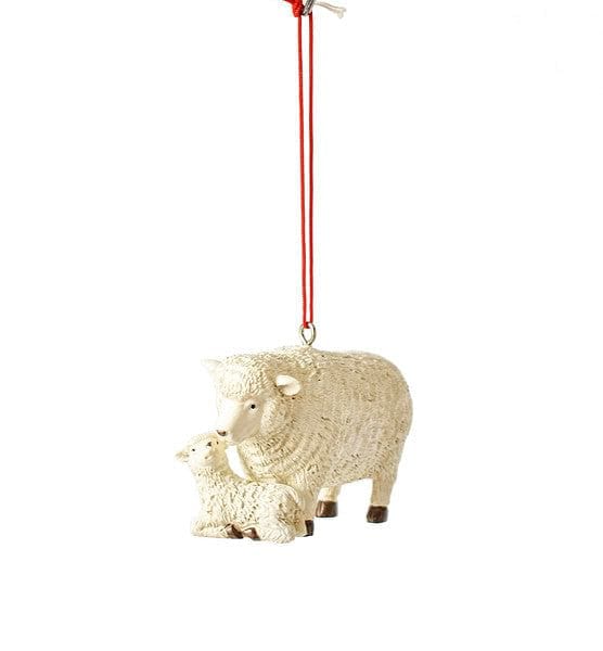 Farm Animal With Baby Ornament - Sheep - Shelburne Country Store