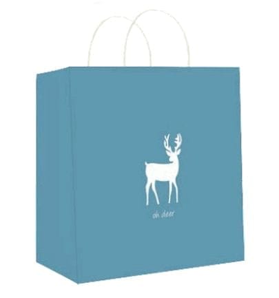 Kraft Jumbo Square Christmas Gift Bag - Oh Deer - Shelburne Country Store