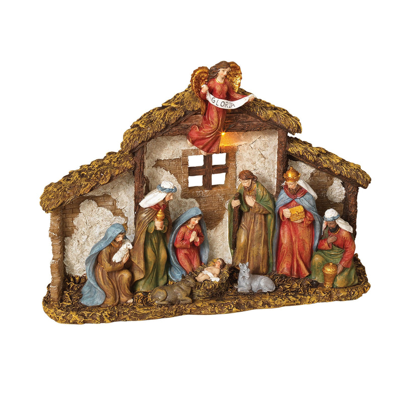 12 Inch Lighted Nativity - Shelburne Country Store