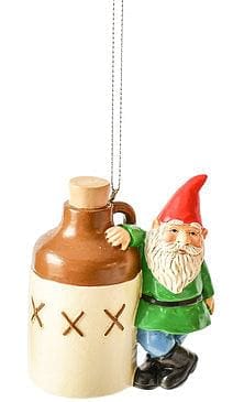 Drinking Gnome Ornament - Green - Shelburne Country Store