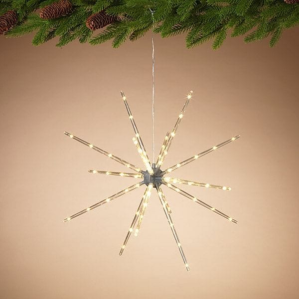 18 Inch Outdoor Lighted Star Burst Ornament with Remote Control - Shelburne Country Store