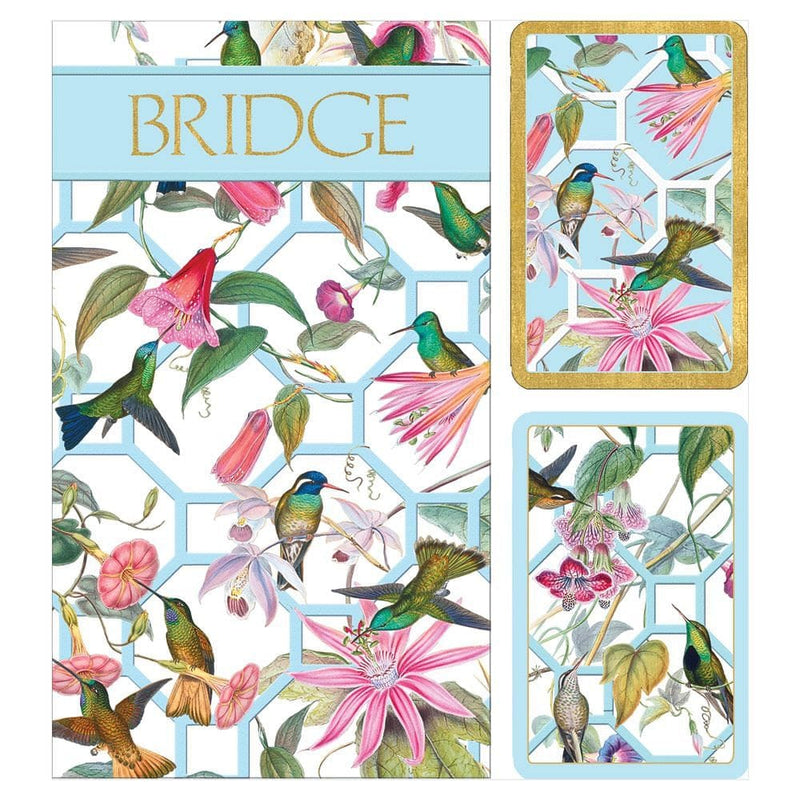 Hummingbird Trellis Large Type Bridge Gift Set - Shelburne Country Store