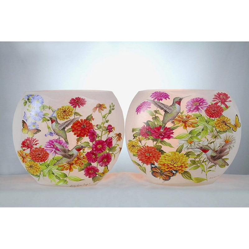 Oval Lighted Vase - Hummingbird - - Shelburne Country Store