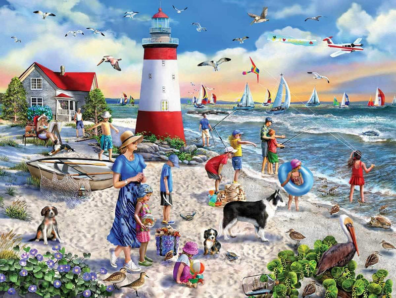 Lighthouse Beach - 550 Piece Jigsaw Puzzle - Shelburne Country Store