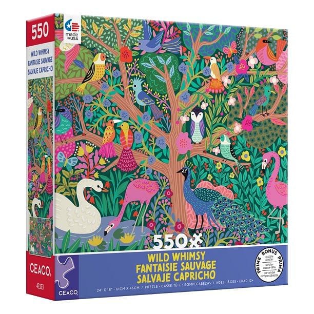 Wild Whimsy Feathered Friends  550 Piece Puzzle - Shelburne Country Store