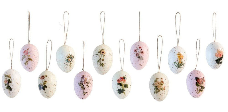 Floral Speckled Eggs Set of 12 - Shelburne Country Store
