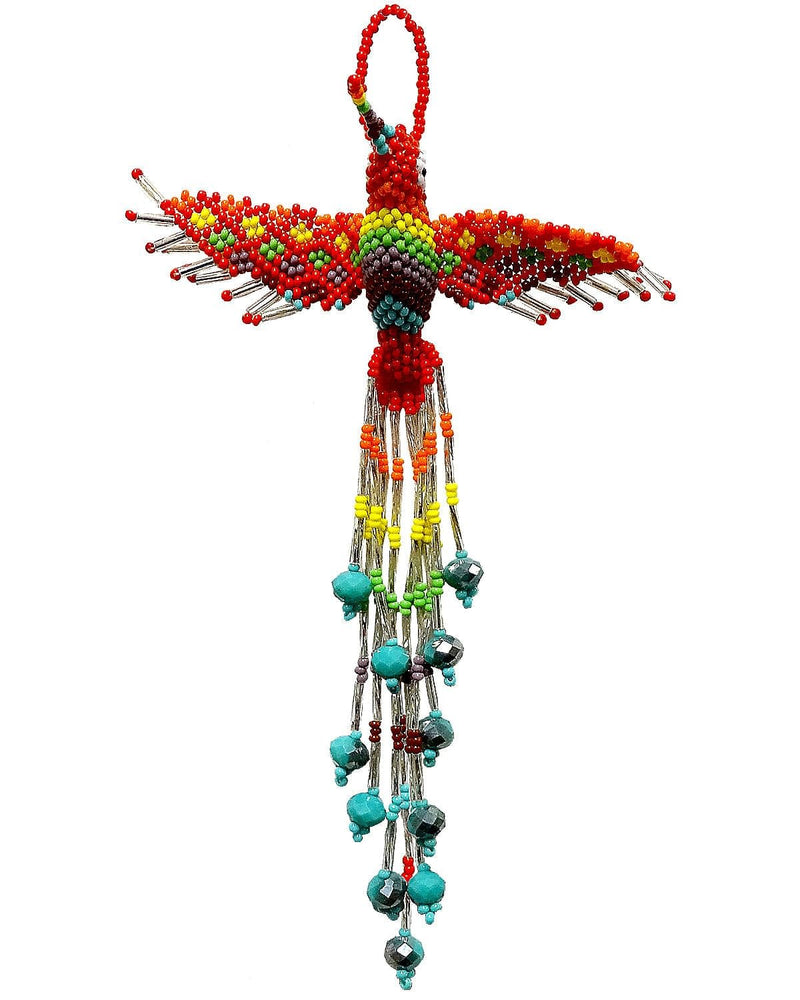 Seed Bead Hummingbird Ornament - Red - Shelburne Country Store