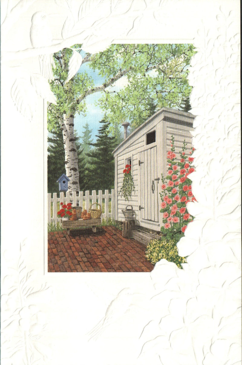 Backyard View Retirement Greeting Card - Shelburne Country Store