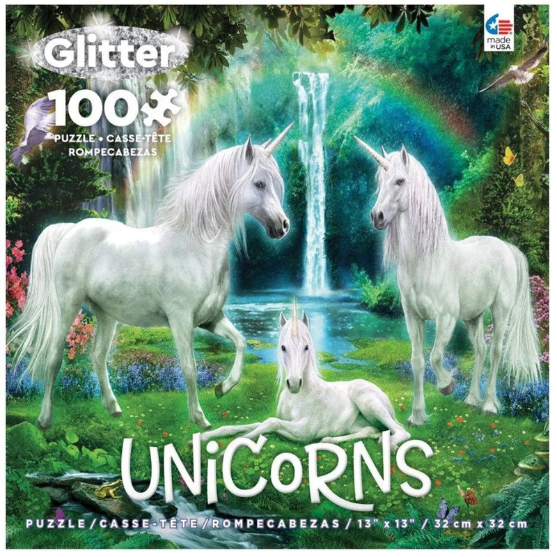 Glitter Unicorn 100 Piece Puzzle - - Shelburne Country Store