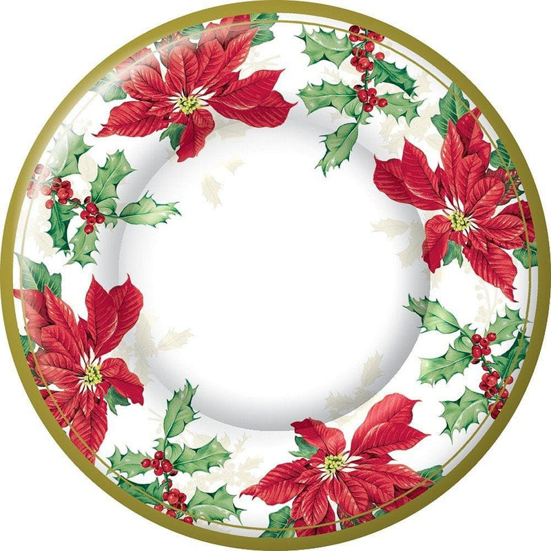 8 Plate Floral Christmas Creme - Shelburne Country Store
