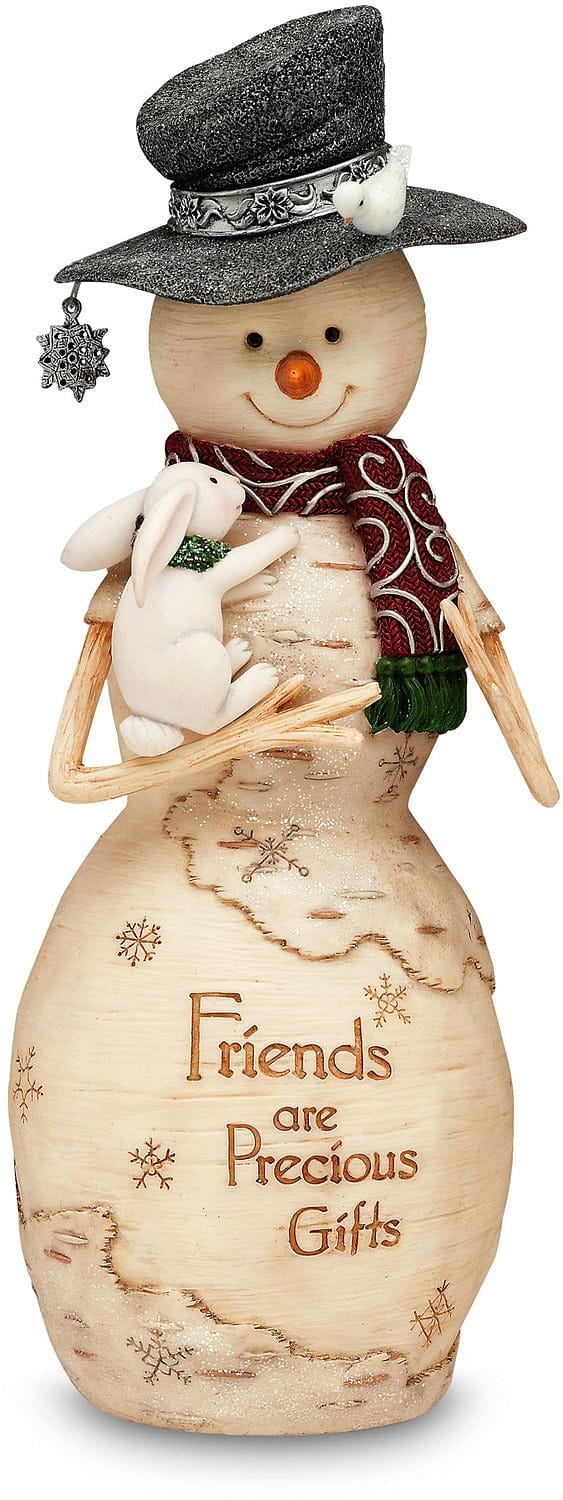 Birch Hearts Friends are Precious Gifts Snowman with Bunny - Shelburne Country Store