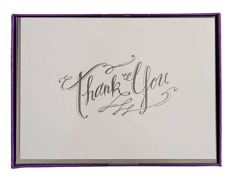 Boxed Notecards - Thank you - Formal Lettering - Shelburne Country Store