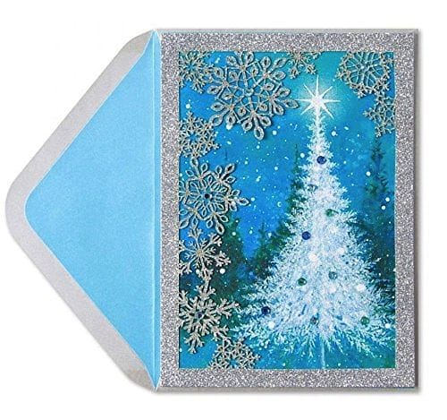 Snow Scene Laser Christmas Card - Shelburne Country Store