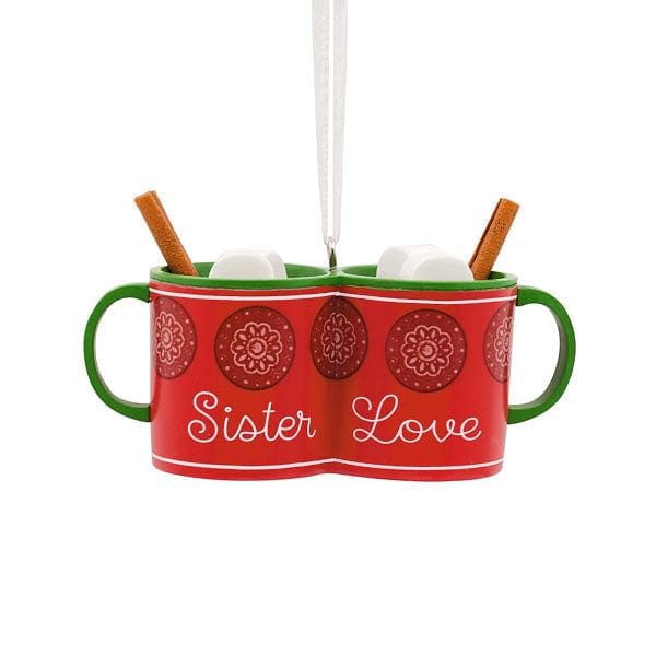 Sister Love Dual Cocoa Mug Ornament - Shelburne Country Store