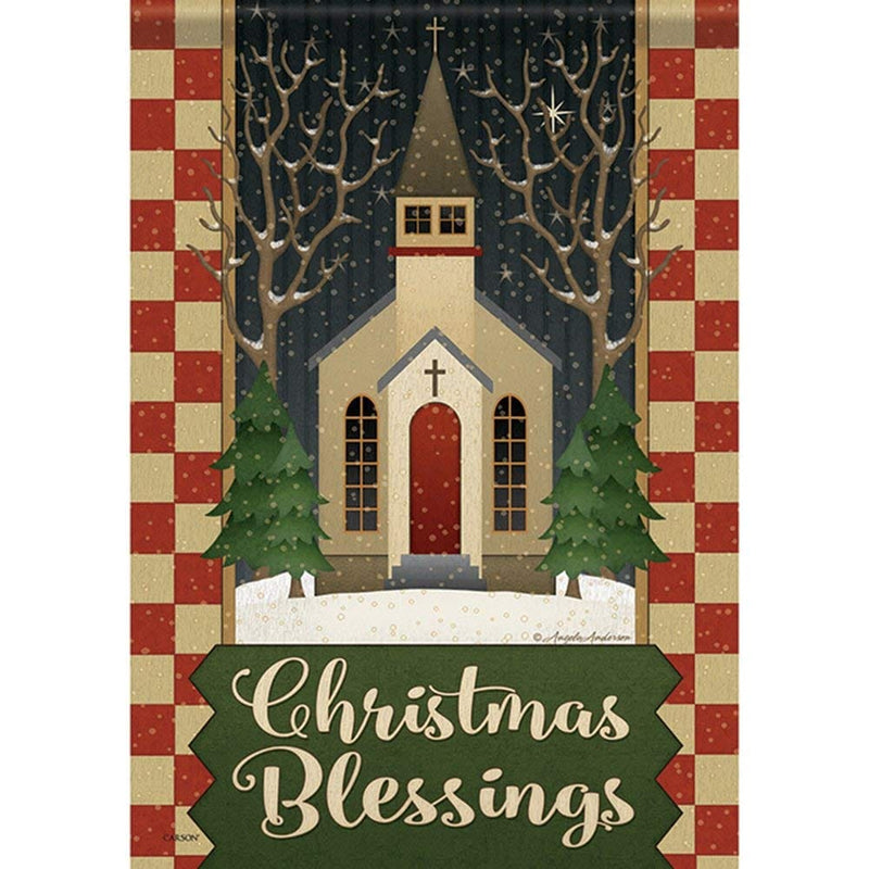 Large Double Sided House Flag - Christmas Blessings - Shelburne Country Store