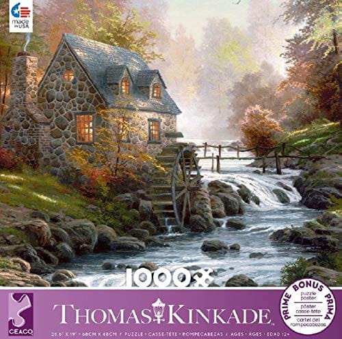 Thomas Kinkade  - Cobblestone Mill  1000 piece Puzzle - Shelburne Country Store