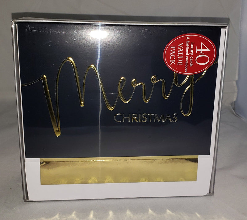 Holiday Luxury Favorites Value 40 Card Box - Merry Christmas - Shelburne Country Store