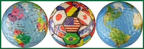 World Collection Globe / International Flags / Earth Golf Ball Gift Set - Shelburne Country Store