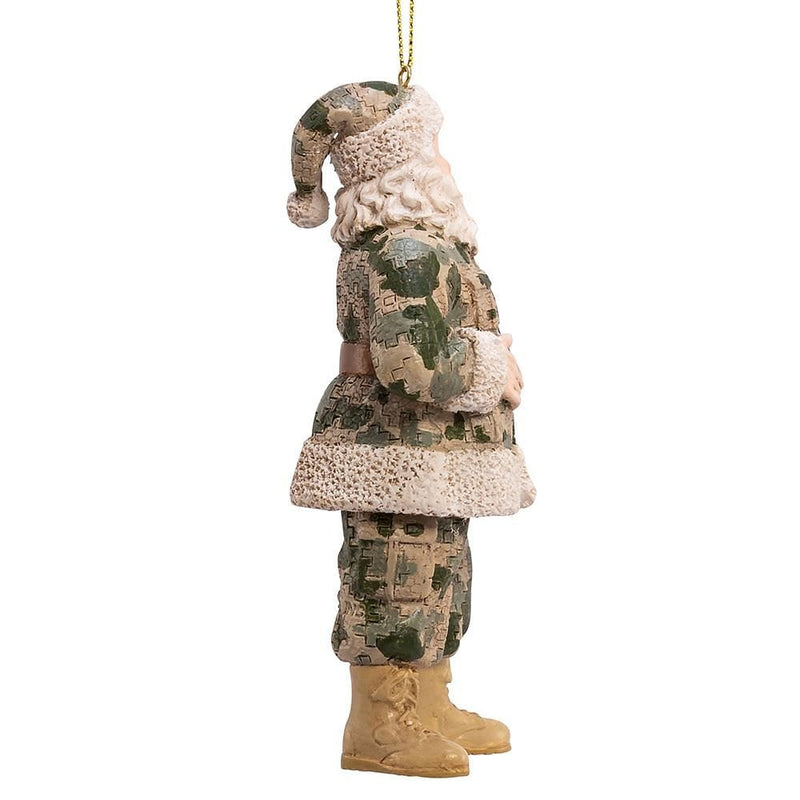 Camouflage Military Santa Ornament - Shelburne Country Store