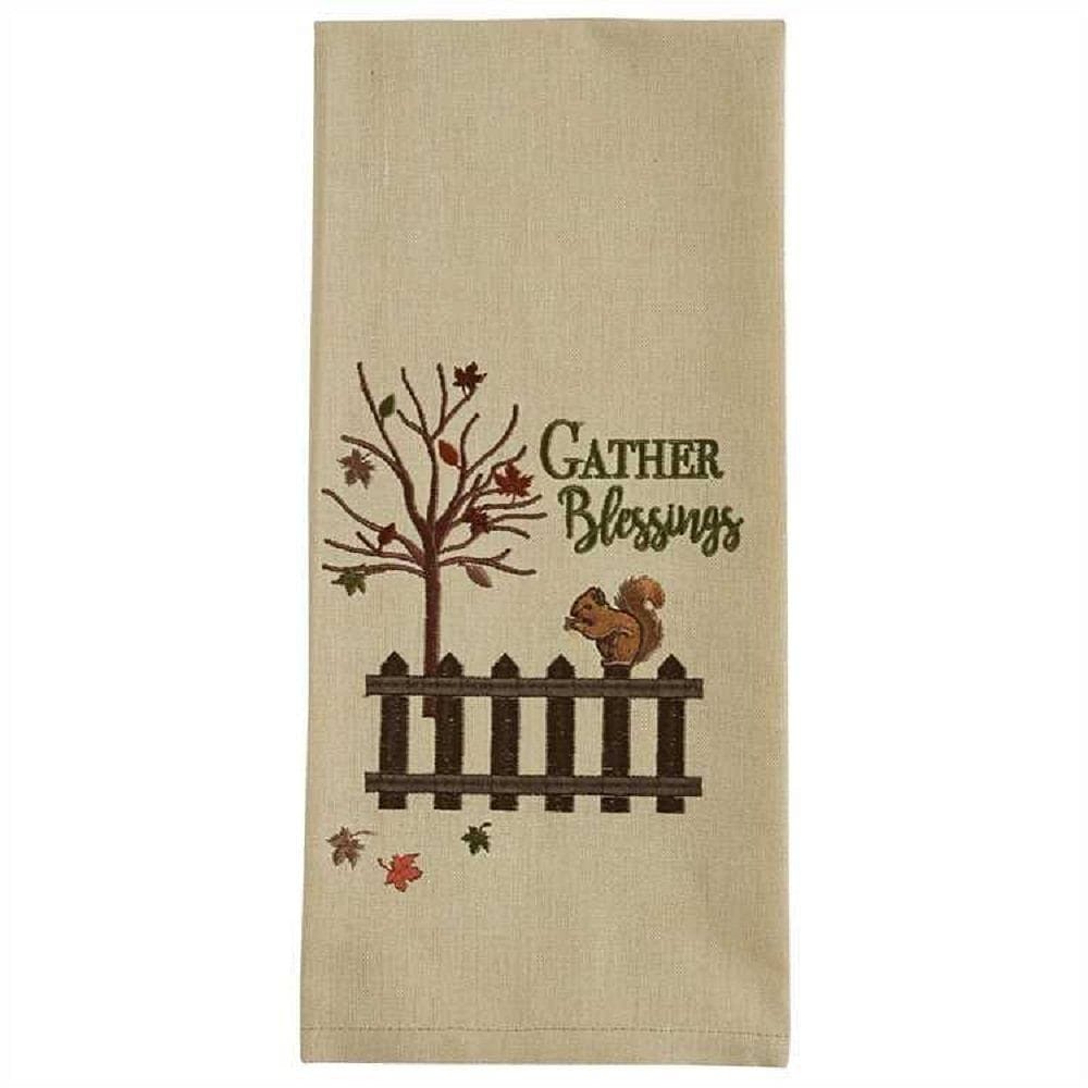 Gather Blessings Embroidered Dishtowel - Shelburne Country Store