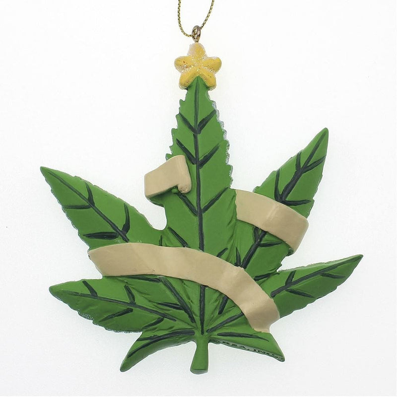 Happy Holidaze Cannabis Leaf Ornament - Shelburne Country Store
