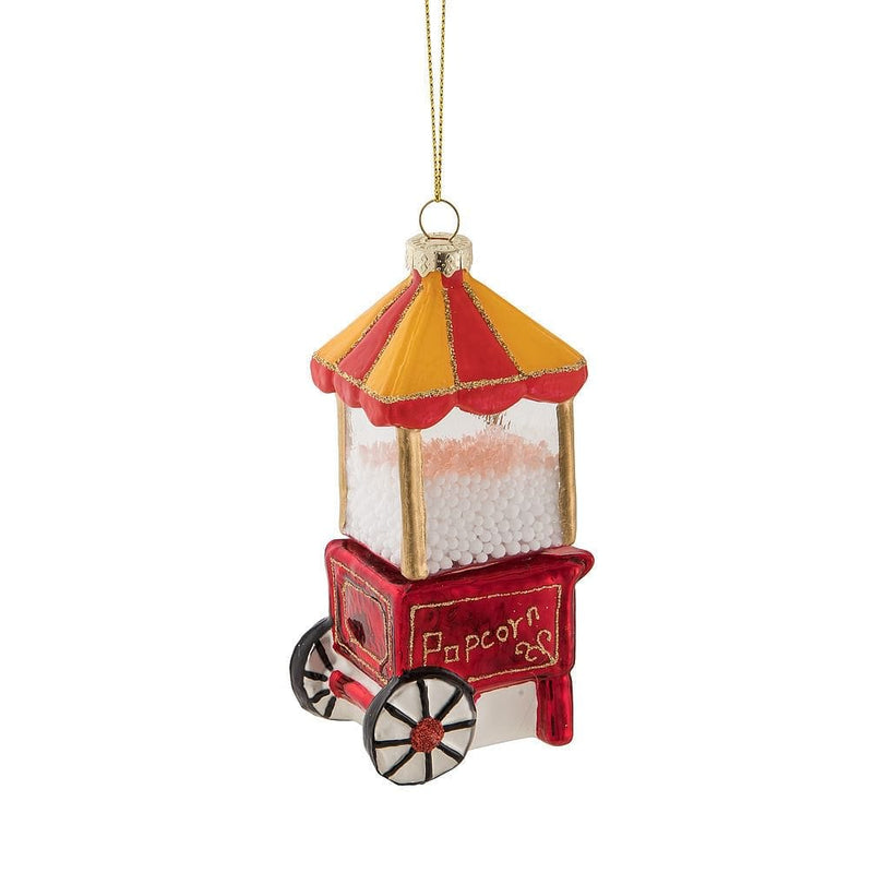 Popcorn Cart Glass Ornament - Shelburne Country Store
