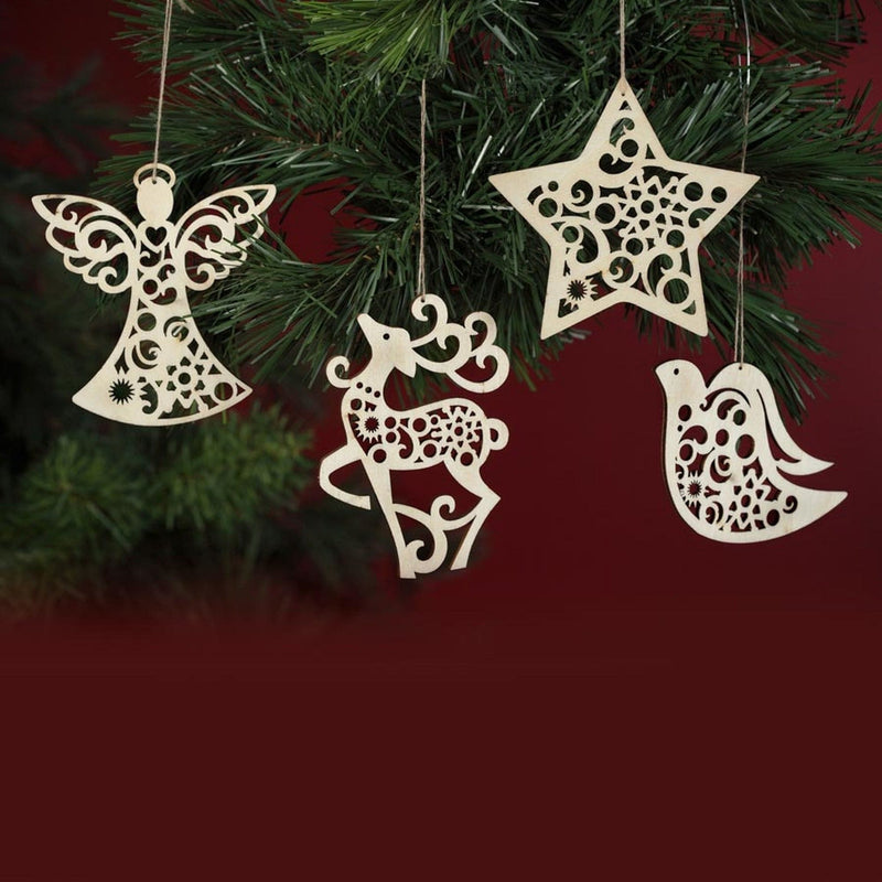 Laser cut SET of 4 ornaments - Shelburne Country Store