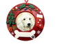 Dog Breed Wreath Ornament - Poodle, White - Shelburne Country Store