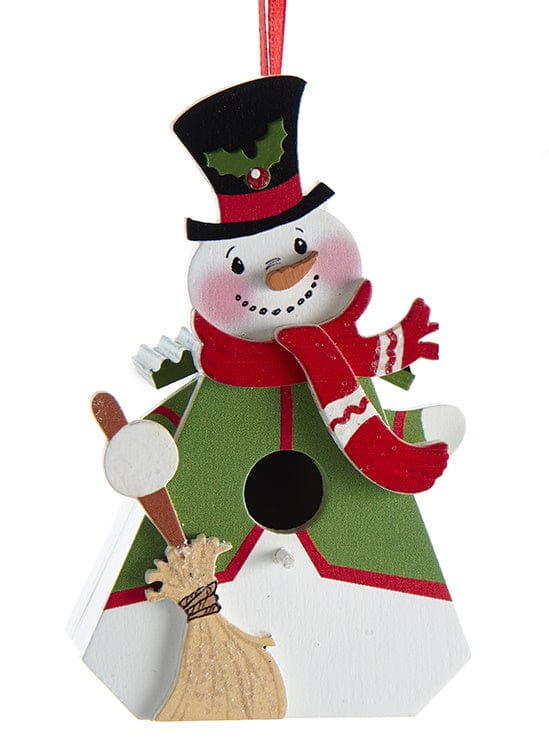 Snowman Wooden Birdhouse Ornament - Shelburne Country Store