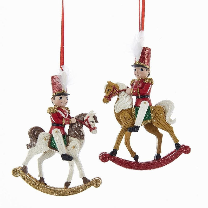 Soldier On Rocking Horse Ornament - Brown - Shelburne Country Store