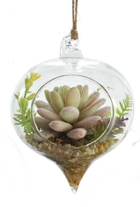 Glass With Artificial Flower Ornament - - Shelburne Country Store
