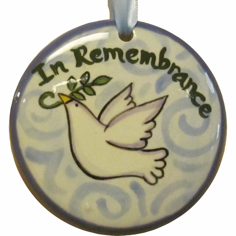 In Remembrance Dove Ornament Hand Painted By The Nola Watkins Collection - Shelburne Country Store