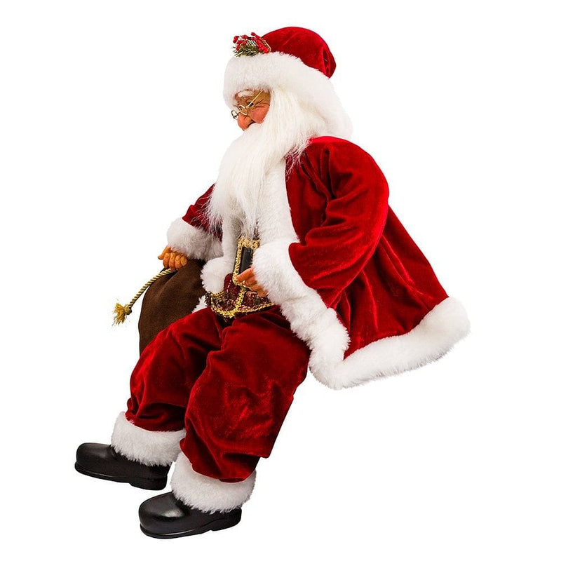 24-Inch Jacqueline Kent Sitting Red Santa - Shelburne Country Store