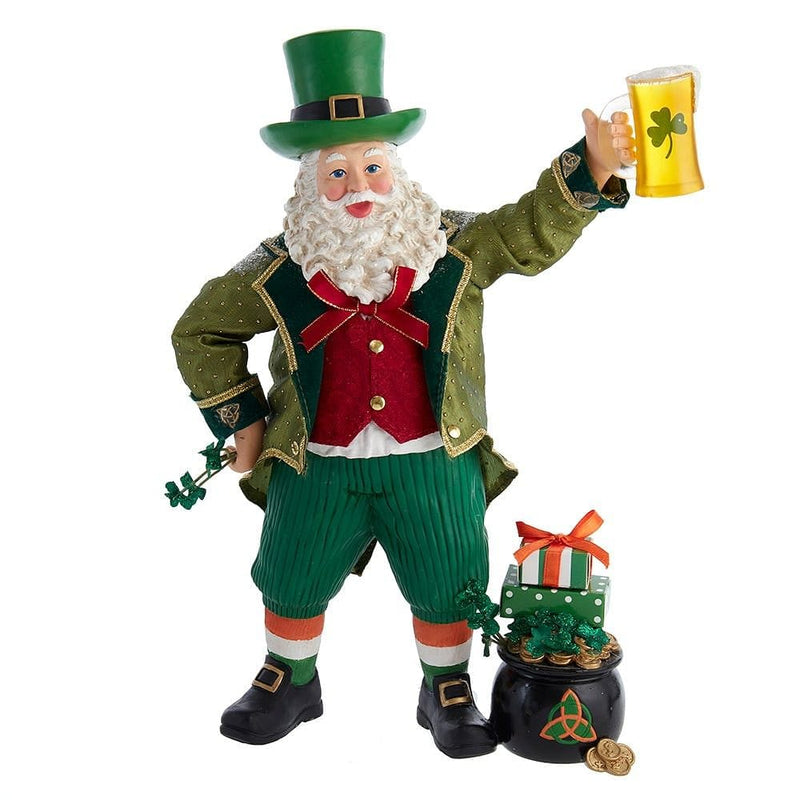 Fabriché Musical Irish Santa Holding A Beer Mug - Shelburne Country Store