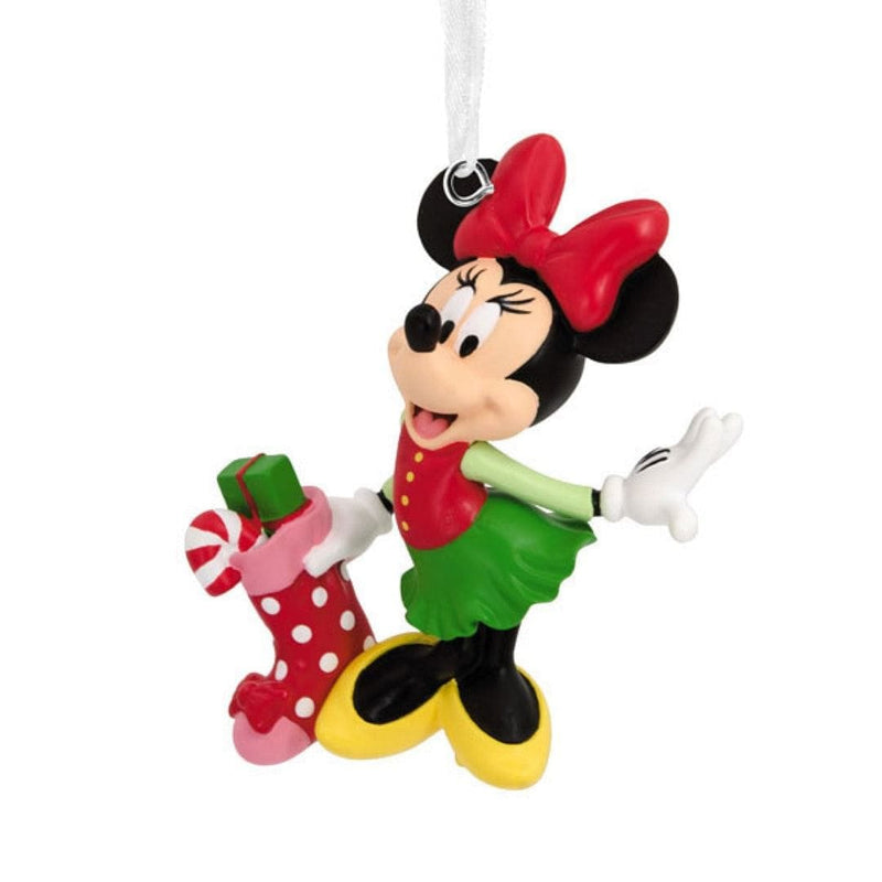 Hallmark Minnie Mouse with Polka Dot Stocking Ornament - Shelburne Country Store