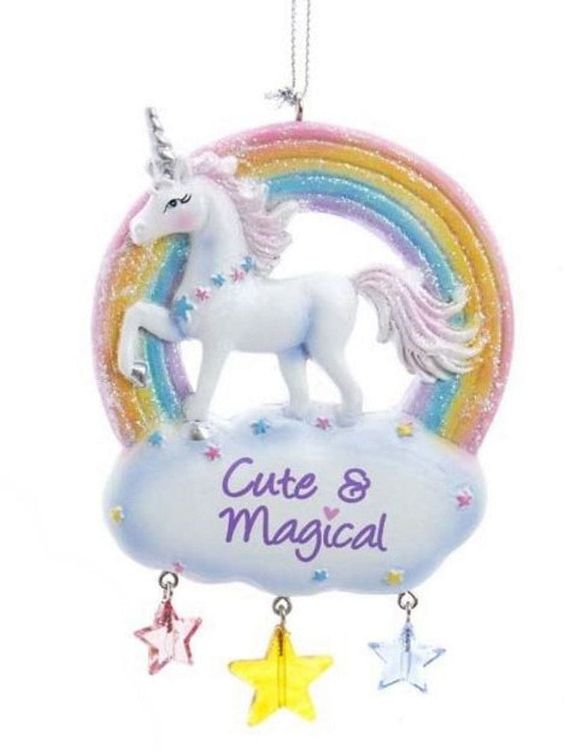 Unicorn Rainbow With Sayings Ornament -  Believe in Magic - Shelburne Country Store