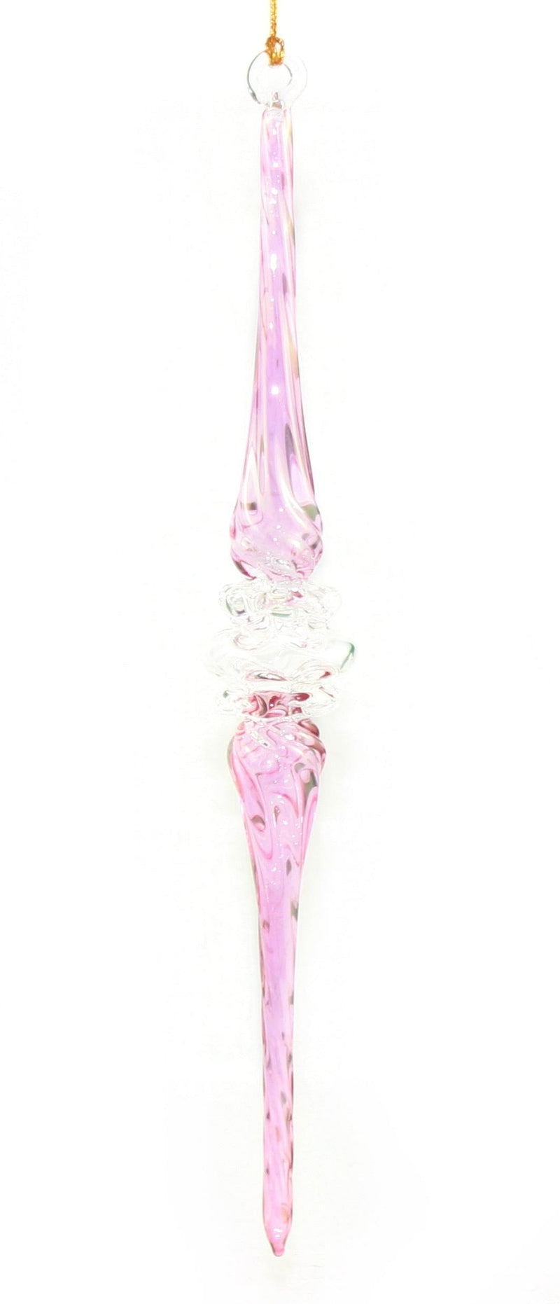 Eleagant Stacked Egyptian Glass Icicle -  Pink - Shelburne Country Store