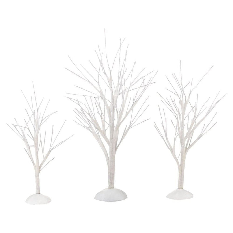 Accessories For Villages White Bare Branch Trees, (Set Of 3) - Shelburne Country Store