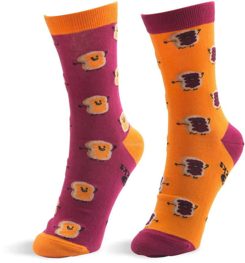 Peanut Butter and Jelly Mismatched Socks - - Shelburne Country Store