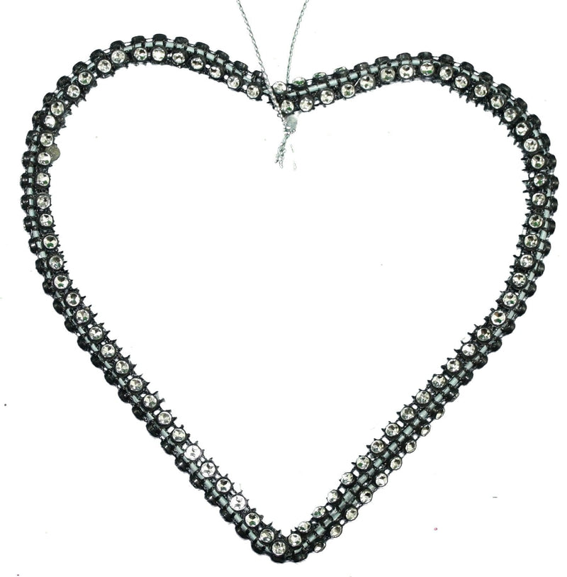 5 Crystal Heart Ornament - Silver - Shelburne Country Store