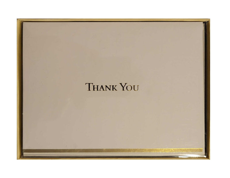 Boxed Notecards - Thank You - Gold Foil Lettering - Shelburne Country Store