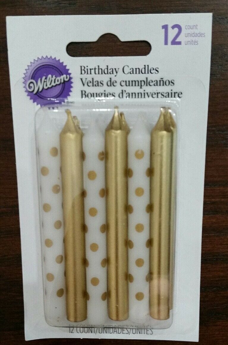Wilton 3” Gold Assorted Cake Candles - Shelburne Country Store