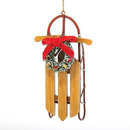 4.75 inch Metal Sled Ornament - Shelburne Country Store