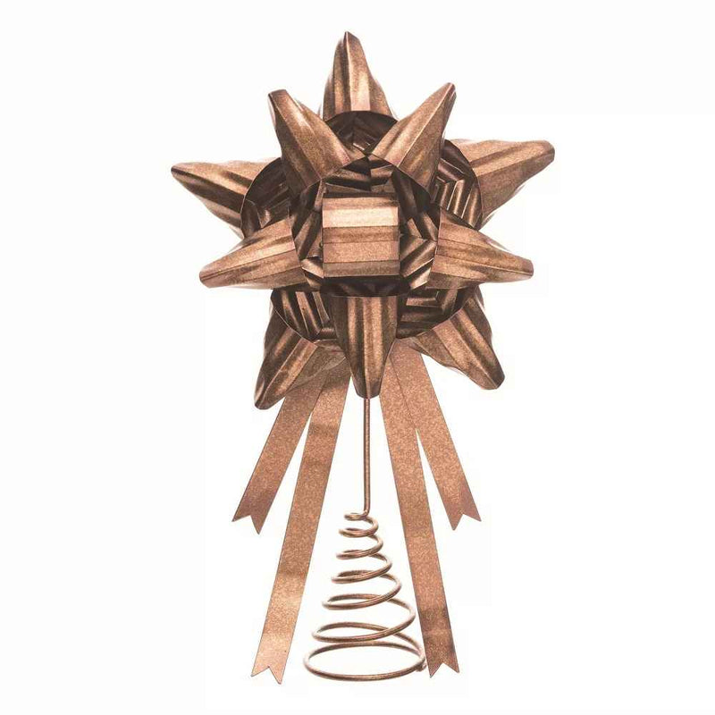Metal Christmas Bow Tree Topper - Shelburne Country Store