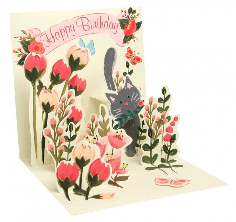 Botanical Cat Pop Up Card - Shelburne Country Store