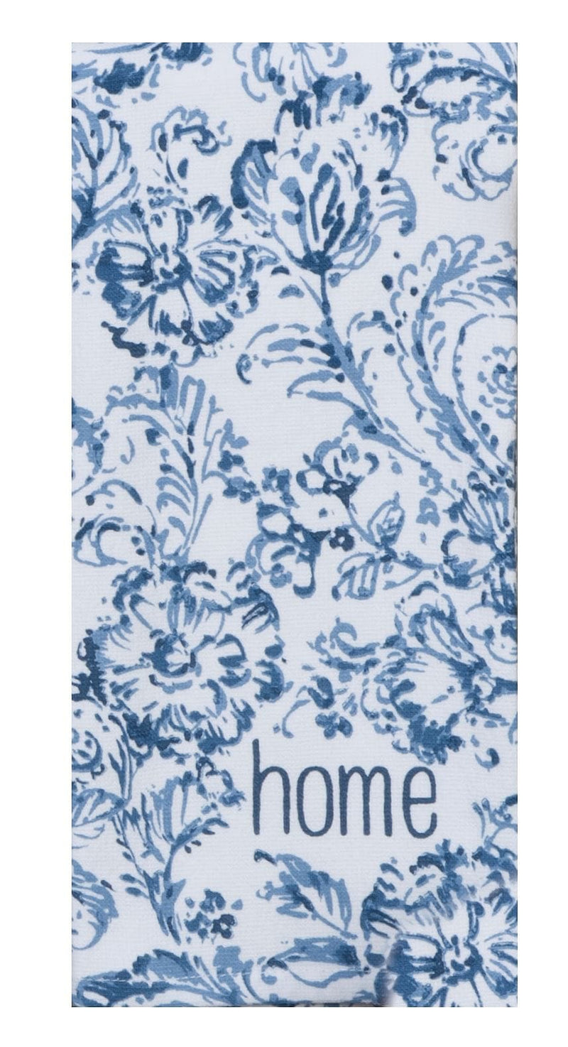 Bohemian Blue Floral Dual-Purpose Terry  Towel - Shelburne Country Store