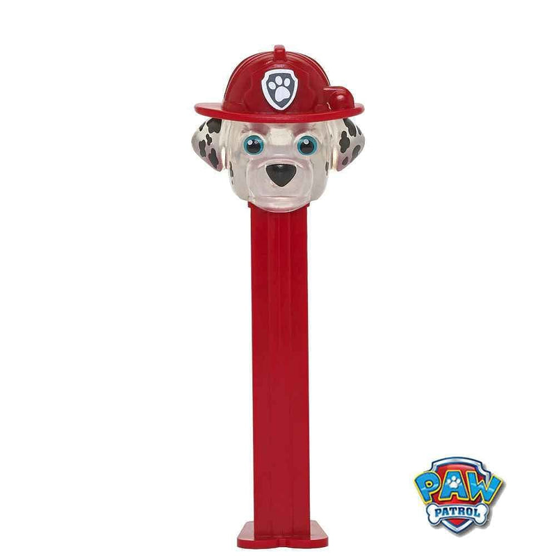 Pez - Nick Jr Dispenser with 3 Candy Rolls - Paw Patrol Marshall (Crystal Version) - Shelburne Country Store