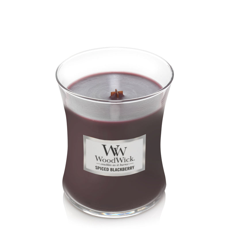 Woodwick Hourglass Jar 9.7 Ounce Candle - Spiced Blackberry - Shelburne Country Store
